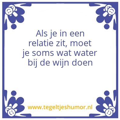 Tegeltje: Relatie therapie