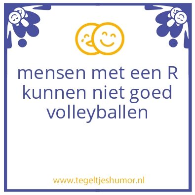 Tegeltje: volleybal