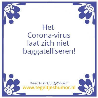 Tegeltje: Coronavirus
