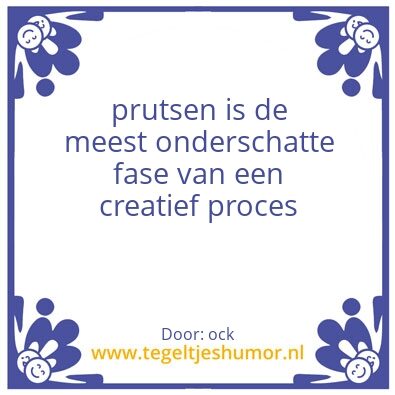 Tegeltje: prutsen