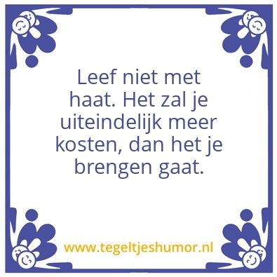 Tegeltje: Haat