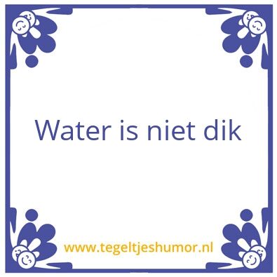 Tegeltje: Water