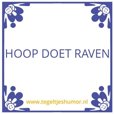 Tegeltje: Raven
