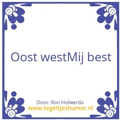 Tegeltje: Ron’s idee