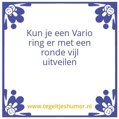 Tegeltje: Vario ring
