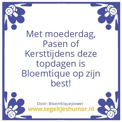 Tegeltje: Blommepraat