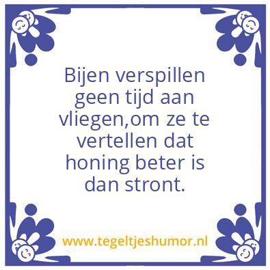 Tegeltje: Bijen