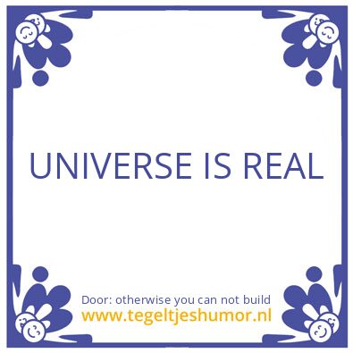 Tegeltje: Time is linear