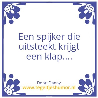 Tegeltje: Tegel