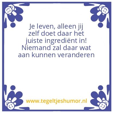 Tegeltje: Het recept