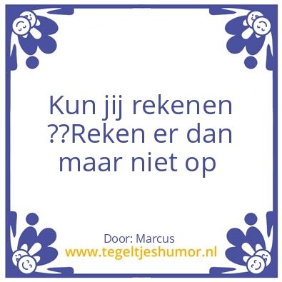 Tegeltje: Rekenen