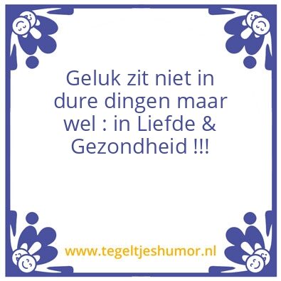 Tegeltje: Geluk