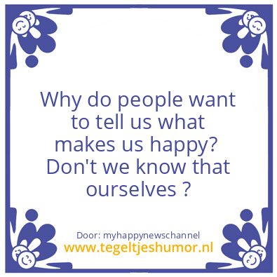 Tegeltje: people..