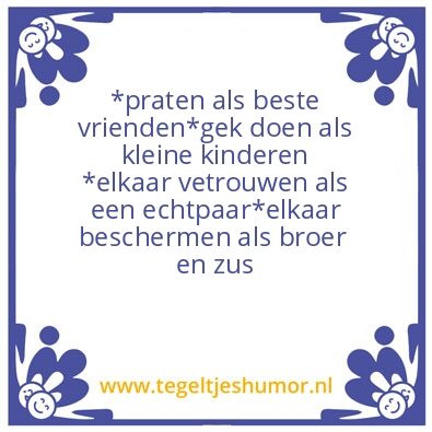 Tegeltje: De perfecte relatie: