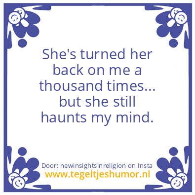 Tegeltje: And she is not mine..