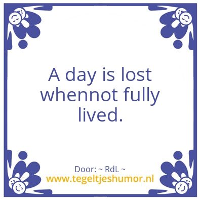 Tegeltje: day lost