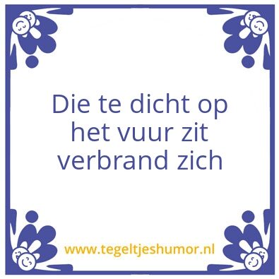 Tegeltje: Vuur