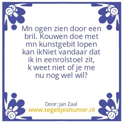 Tegeltje: Ik