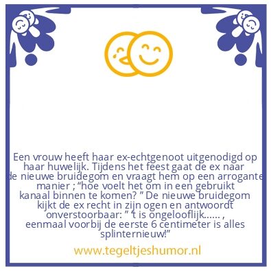 Tegeltje: Ex echtgenoot