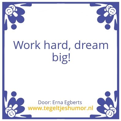 Tegeltje: Dreaming