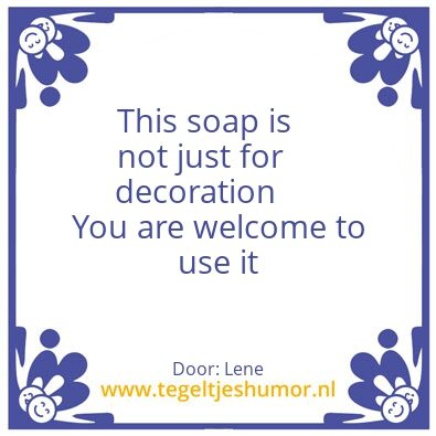Tegeltje: washing powder