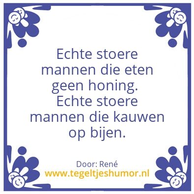 Tegeltje: Honing