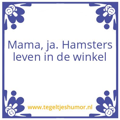 Tegeltje: Hamsters