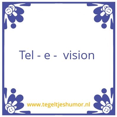 Tegeltje: TV