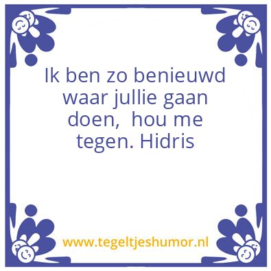 Tegeltje: Tegeltje
