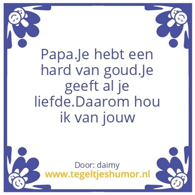 Tegeltje: papa
