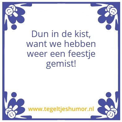 Tegeltje: Feest
