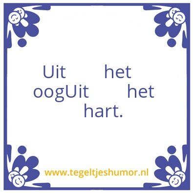 Tegeltje: zo is het