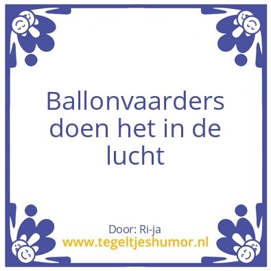 Tegeltje: ballonvaarders