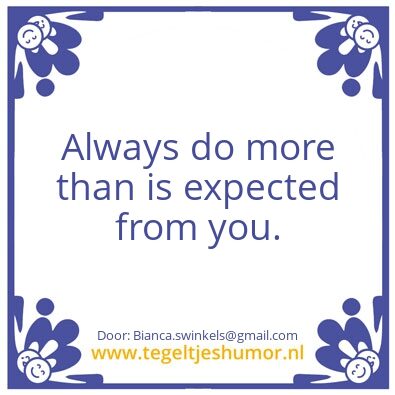 Tegeltje: Push your self to the top!