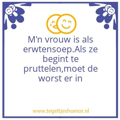 Tegeltje: Erwtensoep