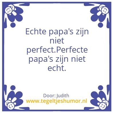 Tegeltje: perfectie