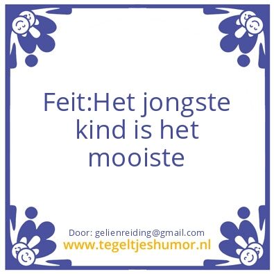 Tegeltje: feit