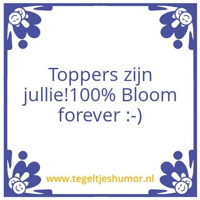 Tegeltje: Bloom