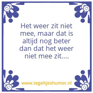 Tegeltje: Weer