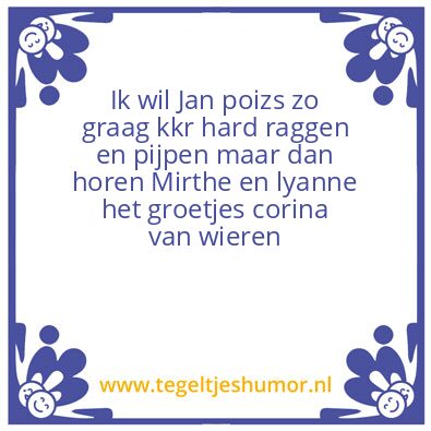 Tegeltje: Corina van wieren