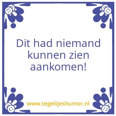 Tegeltje: Niemand