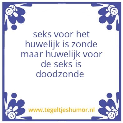 Tegeltje: seks