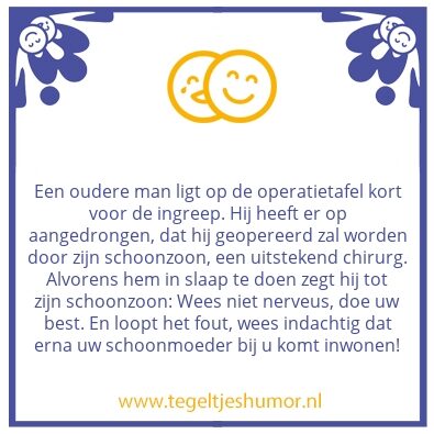 Tegeltje: schoonmoeder