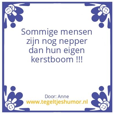 Tegeltje: kertstboom