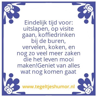 Tegeltje: Pensioen