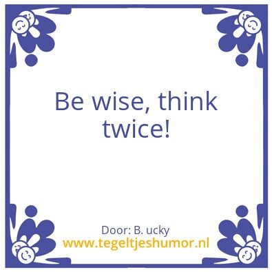 Tegeltje: .