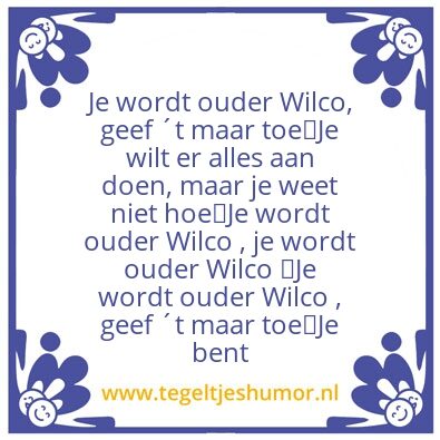 Tegeltje: Wilco
