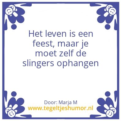 Tegeltje: Feest