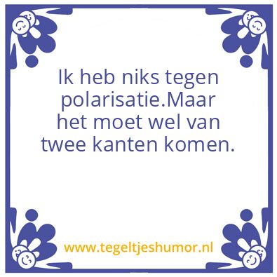 Tegeltje: Polarisatie
