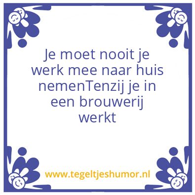 Tegeltje: Werkbalans